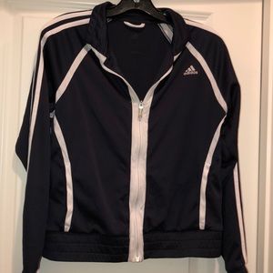 collard adidas zip-up